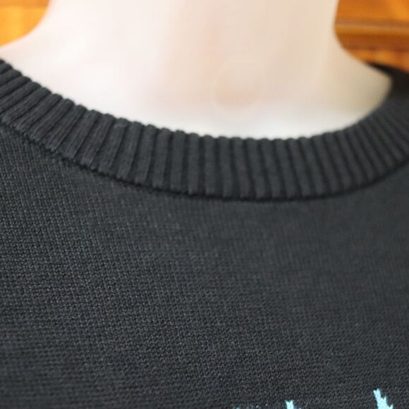 Forever 21 Black Crew Neck Sweater with Rock Band Graphic Oversized Small - Picture 3 of 15